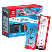 [닌텐도] SWITCH 닌텐도 스위치 본체 스위치 스포츠 세트 / Nintendo Switch Sports 세트 [온라인 개인플랜 12개월 이용권 포함] & 겜맥 스포츠 키트 (11in1)
